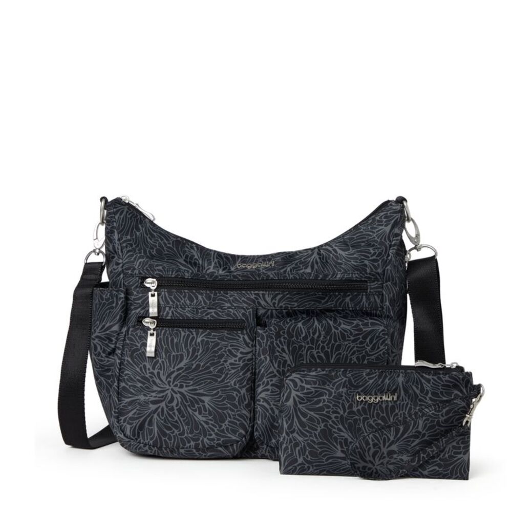 baggallini Women's Modern Everywhere Hobo Crossbody Bag with RFID Wristlet